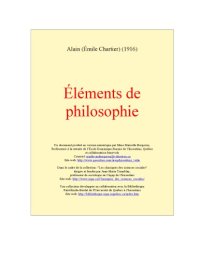 cover of the book Éléments de philosophie