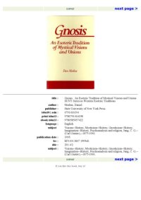 cover of the book Gnosis: An Esoteric Tradition of Mystical Visions and Unions (S U N Y Series in Western Esoteric Traditions)