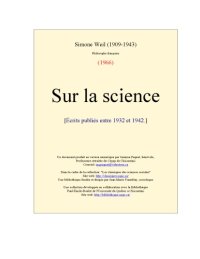 cover of the book Sur la science