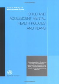 cover of the book Child and Adolescent Mental Health Policies and Plans