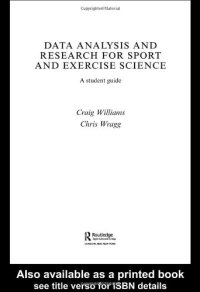 cover of the book Data Analysis and Research for Sport and Exercise Science: A Student Guide