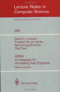 cover of the book ANNA A Language for Annotating Ada Programs