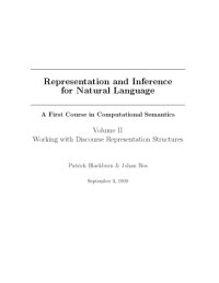 cover of the book Representation and inference for natural language,