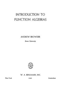 cover of the book Introduction to function algebras