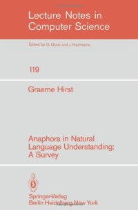 cover of the book Anaphora in Natural Language Understanding: A Survey