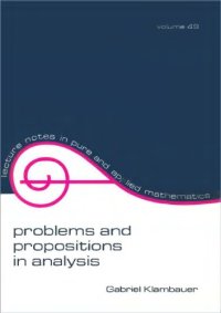 cover of the book Problems and propositions in analysis