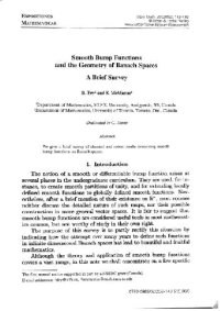 cover of the book Smooth bump functions and the geometry of Banach spaces: a brief survey