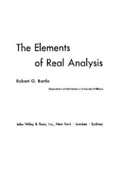 cover of the book Elements of Real Analysis 