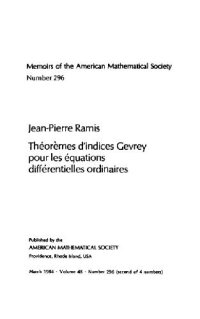 cover of the book Theoremes d'indices Gevrey pour les equations differentielles ordinaires