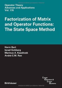 cover of the book Factorization of matrix and operator functions: The state space method