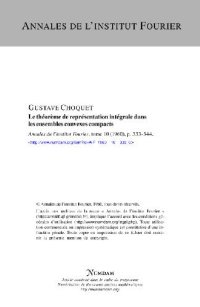 cover of the book Le theoreme de representation integrale dans les ensembles convexes compacts