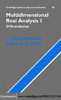 cover of the book Multidimensional real analysis. 1 Differentiation