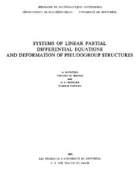 cover of the book Systems of Linear Partial Differential Equations and Deformations of Pseudogroup Structures