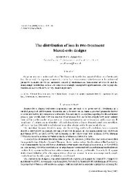 cover of the book The distribution of loss in two-treatment biased-coin designs