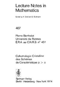 cover of the book Cohomologie Cristalline des Schemas de Caracteristique p > 0