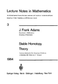 cover of the book Stable Homotopy Theory