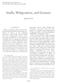 cover of the book Sraffa, Wittgenstein, and Gramsci