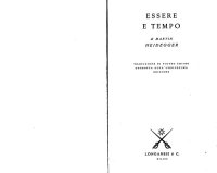 cover of the book Essere e tempo