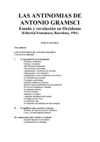 cover of the book Las antinomias de Antonio Gramsci: Estado y revolución en Occidente