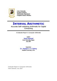 cover of the book Interval Arithmetic: Accurate Self-validating Arithmetic for Digital Computing