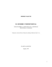 cover of the book El hombre unidimensional