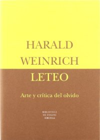 cover of the book Leteo. Arte y crítica del olvido