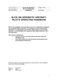 cover of the book SLICK-360 Pilots Operating Manual