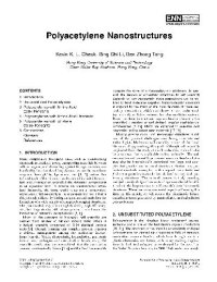 cover of the book Polyacetylene Nanostructures