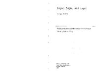 cover of the book Logic, Logic, and Logic