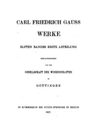 cover of the book Werke, Band 11, Abt.1. Nachtraege zur Physik, Chronologie und Astronomie