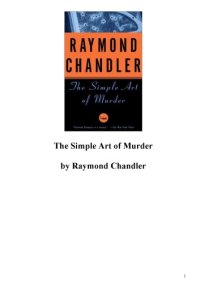 cover of the book The Simple Art of Murder