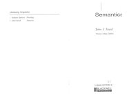 cover of the book Semantics (Introducing Linguistics)