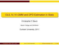 cover of the book OLS, IV, IV–GMM and DPD Estimation in Stata