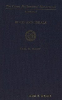 cover of the book Rings and Ideals (Carus Mathematical Monographs 8)