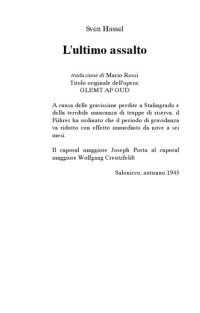 cover of the book L’ultimo assalto