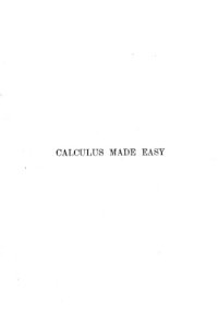 cover of the book Calculus Made Easy