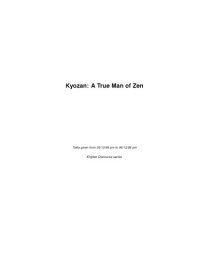 cover of the book Kyozan: a True Man of Zen