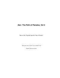 cover of the book Zen: The Path of Paradox: Talks on Zen (Volume II)