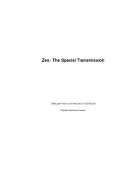 cover of the book Zen: The Special Transmission