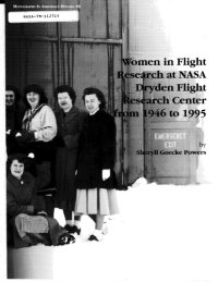 cover of the book Women in Flight Research at NASA Dryden Flight Research Center from 1946 to 1995