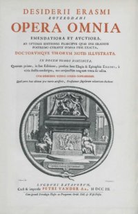 cover of the book Erasmi Opera Omnia : Volume I-5 (Vol 1), Parabolae sive similia ; Encomium matrimonii