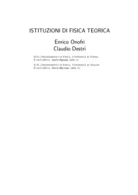 cover of the book Istituzioni di fisica teorica