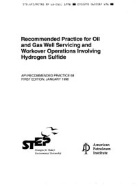 cover of the book API RP 68 1st Ed. Jan. 1998 - Recommended Practice for Oil and Gas Servicing and Workover Operations Involving Hydrogen Sulfide