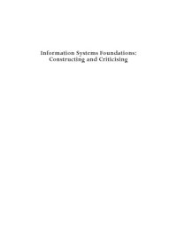 cover of the book Information Systems Foundations: Constructing and Criticising