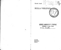 cover of the book Sulla violenza