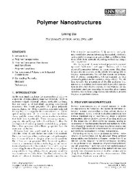 cover of the book Polymer Nanostructure