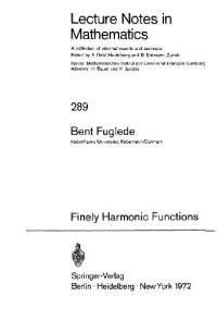 cover of the book Finely Harmonic Functions