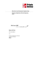 cover of the book Principles and Applications of Electrical Engineering