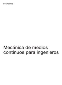 cover of the book Mecánica de medios continuos para ingenieros