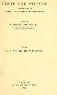 cover of the book The Book of Rules of Tyconius